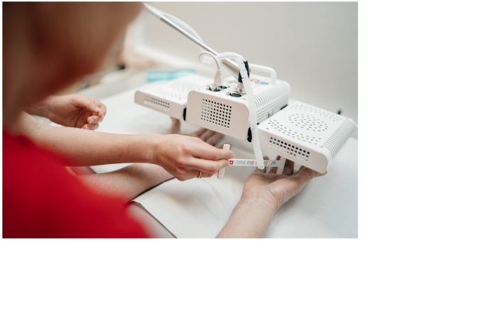 S&eacute;ance de photobiomodulation &agrave; l'ICRB